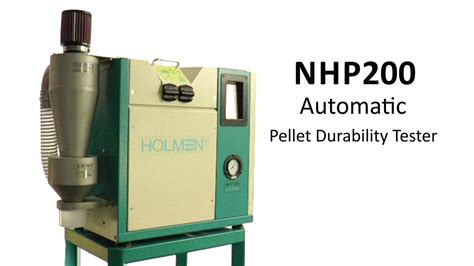 automated pellet hardness tester|holmen pellet durability chart.